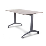 Mobilní sklopný stůl Evo - 140 x 80 cm, dub/šedý