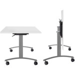 Mobilní sklopný stůl Classic - 120 x 80 cm, bílý/c