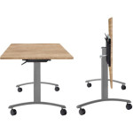 Mobilní sklopný stůl Classic - 150 x 80 cm, dub/še