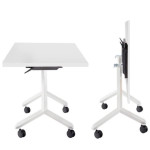 Mobilní sklopný stůl PRO - 180 x 80 cm, bílý