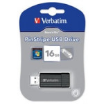 VERBATIM Store 'n' Go PinStripe 16GB USB 2.0 černá