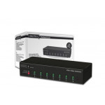 DIGITUS VGA Video Volič, 1 Monit., 8 PC, dálkové ovládání, bez zdroje napájení, 9 X HDSUB 15 samice, bez kabelu