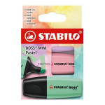 Zvýrazňovač STABILO BOSS MINI PASTEL, sada 3 barev