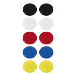 Sada magnetů - 30 mm, mix barev, 10 ks