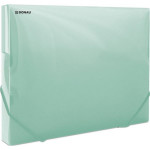 Box na spisy DONAU - A4,  plastový, transp.zelený