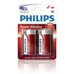 Philips baterie D PowerLife, alkalická - 2ks