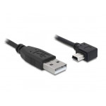 Delock kabel USB 2.0 A-samec > USB mini-B 5-pin samec pravoůhlý, 0,5 metru