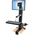ERGOTRON WorkFit-S, Single LD Sit-Stand Workstation, nastavitelný stolní držák pro monitor, kláv.+myš.