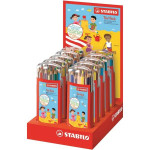 Pastelky Stabilo Trio® thick, display 10x15 barev
