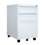 Kovový třízásuvkový kontejner HDT-03L - světle šed