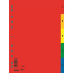 Plastové rozlišovače Donau - A4, barevný, sada 1-5