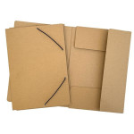 Pap.desky 3 chlopněmi gum.Kraft - A4, FSC, hnědé