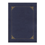 Desky uzavíratelné - se zl.rámečkem, modré, 10 ks