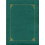 Desky uzavíratelné - se zl.rámečkem, zelené, 10 ks