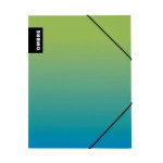 Desky chlopně a gum.Ombre - A4,plast,zelené, 1 ks