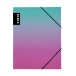 Desky chlopně a gum.Ombre - A4,plast,růžové, 1 ks