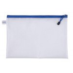 Síťovaná zipová obálka Donau - A4, modrá, 1 ks