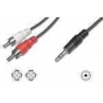 Digitus Audio kabel 3,5 mm Stereo M na 2x Chinch M 1,5m