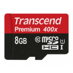 Transcend 8GB microSDHC UHS-I 400x Premium (Class 10) paměťová karta (bez adaptéru)