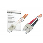 DIGITUS Fiber Optic Patch Cord, LC to SC, Multimode 50/125 µ, Duplex Length 10m  OM2