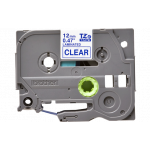 Brother - TZe-133 průsvitná / modrá (12mm, laminovaná)