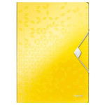 Desky s chlopněmi/gumičkou Leitz WOW A4, žluté