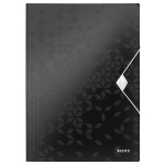 Desky s chlopněmi/gumičkou Leitz WOW A4, černé