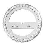 Úhloměr 360° Sakota, plastový, transparetní