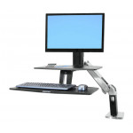 ERGOTRON WorkFit-A with Suspended Keyboard, HD, 5" and WS, Polished Aluminum,stol.drř./prac. stanice/monitor,klav.deska