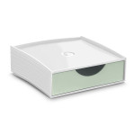 Mini zásuvkový box CEP,1 zásuvka, bílá/šalv.zelená