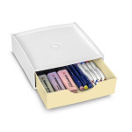 Mini zásuvkový box CEP,1 zásuvka,bílá/světle žlutá