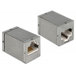 Delock adaptér  RJ45 samice / samice CAT6 Compact UTP - kovové pouzdro