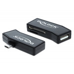Delock Micro USB OTG čtečka karet + 1 x USB Port