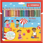 Pastelky Stabilo Trio® thick trojhranné, 24 barev