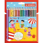 Pastelky Stabilo Trio® thick, trojhranné, 18 barev