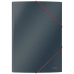 Desky chlop.,gumič.Leitz Cosy,A4,karton,šedé,1 ks