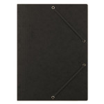 Prešp.desky s chlop.a gumič.Donau,A4,černé,1ks