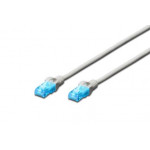 Digitus Ecoline Patch Cable, UTP, CAT 5e, AWG 26/7, šedý 0,5m, 1ks