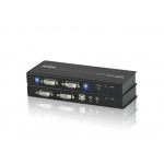 ATEN KVM extender CE-604 USB , Dual View (2 x DVI) audio a konzole extender s USB klávesnice myš+RS-232 port, (1024 x 768 na 60m)