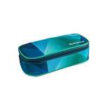 Penál s klopou Donau Green Shades - oválný, zip