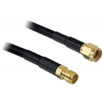 Delock Antenna Cable RP-SMA Plug > RP-SMA Jack CFD200 15 m low loss