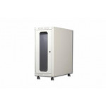 DIGITUS Počítačové pouzdro s kolečky, rozměry. 698,5x300x600 mm. 583x246x600 mm, skleněné dveře, RAL 7035