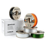 Spectrum Filament Premium PCTG 5x250g, mix, Arctic White, Traffic Black, Pure Orange, Transparent Green, Premium Clear