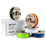 Spectrum Filament Premium PET-G 5x250g, mix, Artic White, Deep Black, Lion Orange, Navy Blue, Lime Green