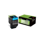 Toner Lexmark 80C20C0, azurový