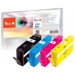 PEACH kompatibilní cartridge HP No.364, new chip, MultiPack, 1x9, 3x6.2 ml