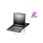 ATEN KL1516AM-AXA-AG 16P CAT-5 HIGH DENSITY DUAL RAIL LCD KVM SW 17INCH W/LED/CABLE/USA KB/EU