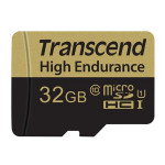 Transcend 32GB microSDHC UHS-I U1 (Class 10) High Endurance MLC průmyslová paměťová karta (s adaptérem), 95MB/s R,25MB/W