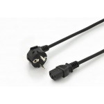Digitus Power Cord, CEE 7/7 (Typ-F) 90o angled - C13 M/F, 1.8m, H05VV-F3G 0.75qmm, VDE, bl