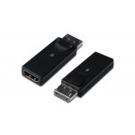 Digitus DisplayPort adapter, DP - HDMI type A M/F, w/interlock, DP 1.1a, Full HD, CE, bl